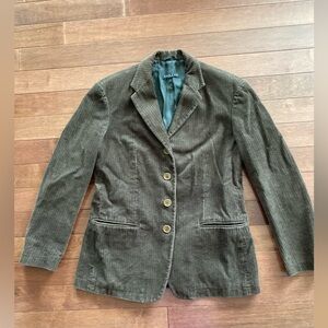 Sisley Corduroy Suit Jacket  Mens Sz 42 In Army Green color Italy